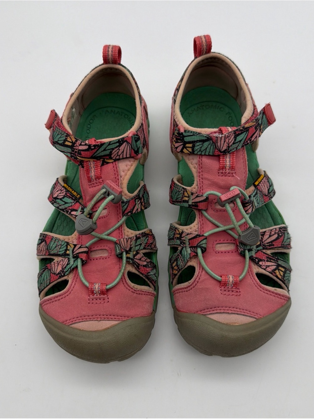 Keen Seacamp II CNX Youth Size 5 Water Hiking Sandals Washable Pink Butterfly